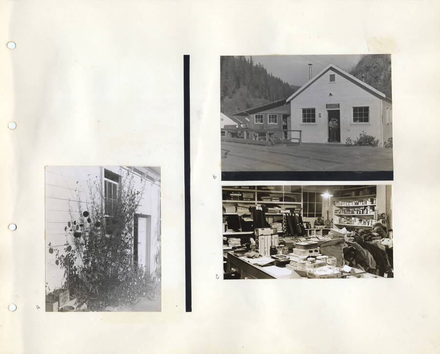 Kooskia Camp camp canteen. Photo taken from 12-3/4 x 15-1/4 Photograph album of the Kooskia Japanese Internment Camp.