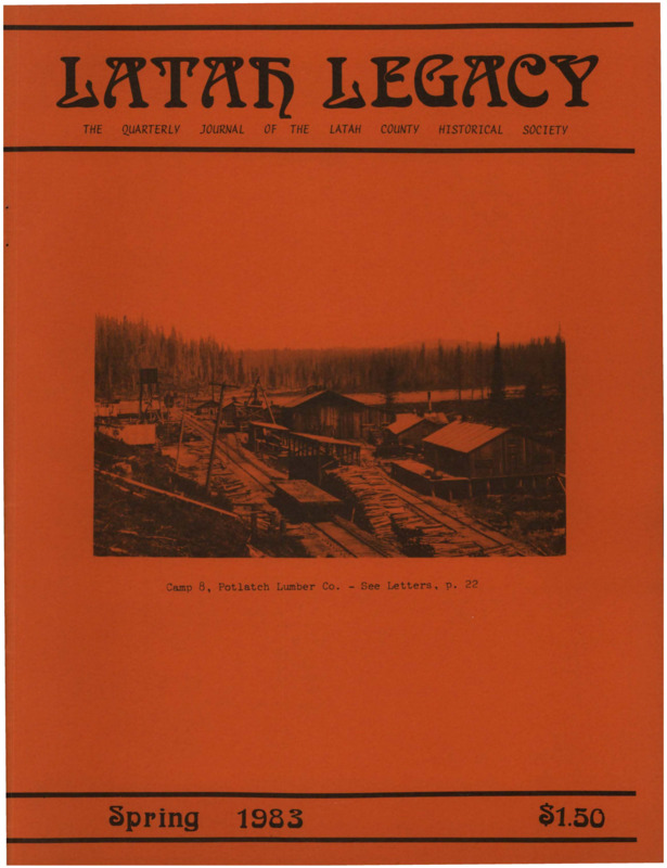 Vol.12, No. 1, 28 pages. This issue contains articles pertaining to the following subjects and article titles: Miners Must Eat (pg 1); Marcellus McGary; a Legend in his Own Time (pg 4); History and Description of Troy, Idaho Newspapers (pg 11); Book Review - Gleanings from Big Bear Ridge (pg 18); Letters (pg 22)