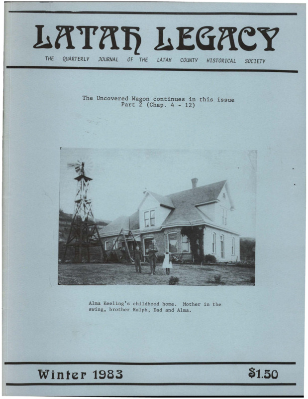 Vol. 12, No. 4, 32 pages. This issue contains articles pertaining to the following subjects and article titles: The Uncovered Wagon, Part 2 (pg 1); The Early General Store (pg 21); Book Reviews - From A to Z in Latah County, Idaho: A Place Name Dictionary (pg 22)