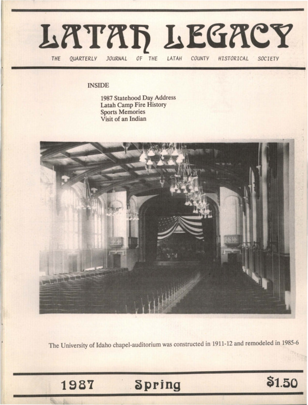 Vol. 16, No. 1, 24 pages. This issue contains articles pertaining to the following subjects and article titles: Idaho Statehood Day Address, 1987; Through the Years with Camp Fire; An Old Timer Looks Back; Circle of Friendship