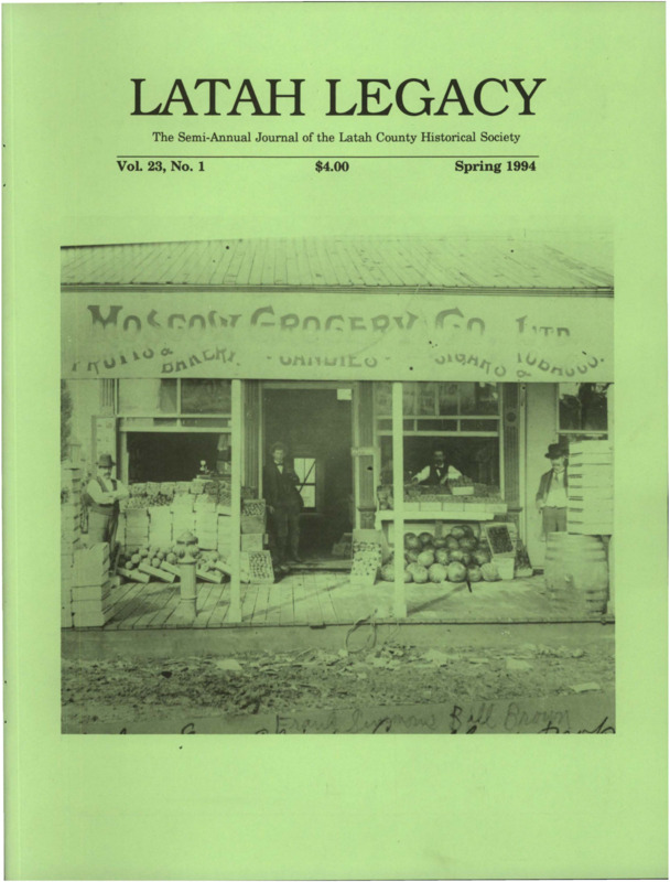 Vol. 23, No. 1, 36 pages. This issue contains articles pertaining to the following subjects and article titles: Ancient Residents of the Snake River (pg 1); Evidence of a Tragedy (pg 14); Law, Order, and Community Values in Early Moscow (pg 21); The Navy at the University of Idaho (pg 29)