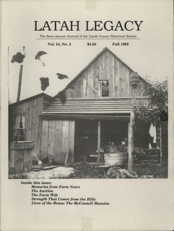 Vol. 24, No. 2, 36 pages. This issue contains articles pertaining to the following subjects and article titles: Memories from Farm Years (pg 1); A Horse and a Loose Shoe (pg 12); The Auction (pg 13); The Farm Wife (pg 15); Strength That Comes From the Hills (pg 17); Lives of the House (pg 21)