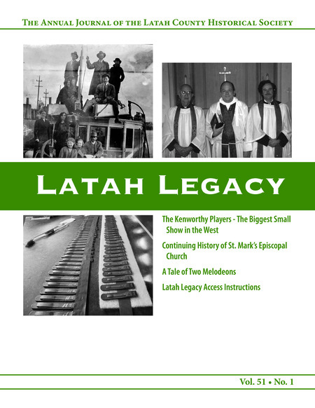 Vol. 51, No 1, 24 pages. This issue contains articles pertaining to the following subjects and article titles: The Kenworthy Players - The Biggest Small Show in the West (pg 4); A Continuing History of St. Mark's Episcopal Church (pg 12); A Tale of Two Melodeons (pg 18); Latah Legacy Access Instructions (pg 23)
