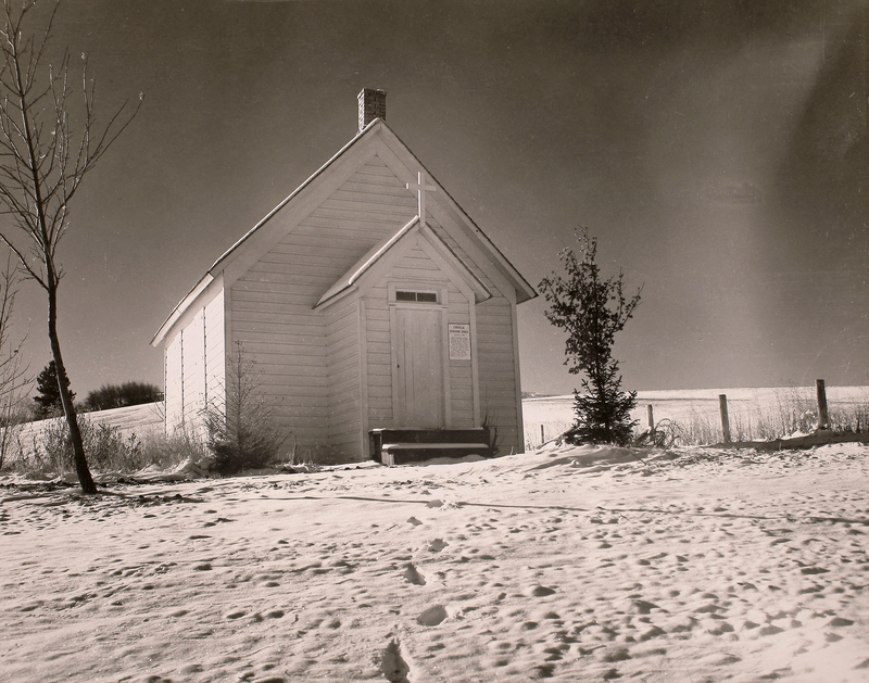 Cordelia Lutheran Church during winter around the 1940s.