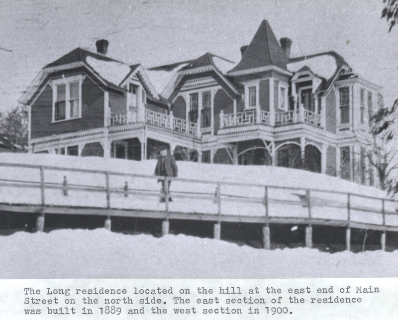 Historic image of the Thomas Kirby house, then known as the Long residence. 