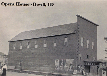 Historic image of the Bovill Opera House.