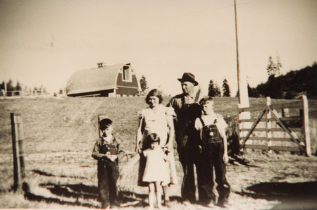 New barn on the Edd Soncarty farm, built in 1928. Now on the National Register of Historic Places. Contributed by Virginia Soncarty.