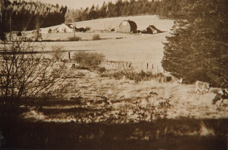 The Soncarty farm. In the spring of 1992, Lowell Soncarty built a new garage in Ida's old garden.