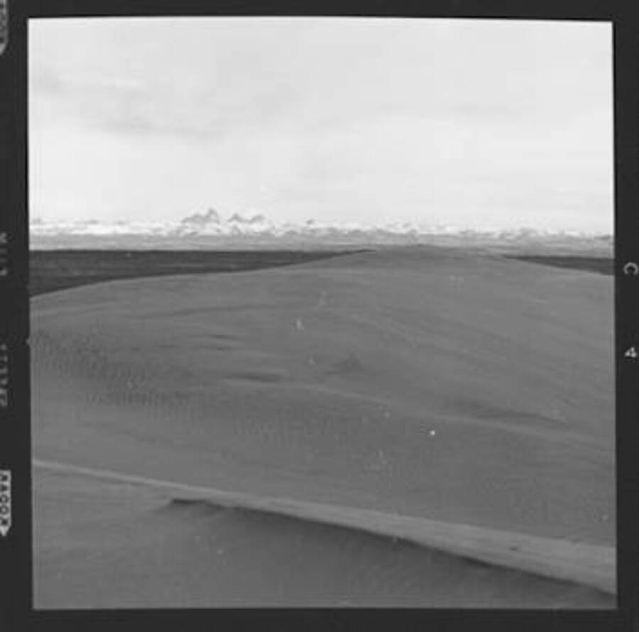 View of sand dunes west and north of St. Anthony, Idaho