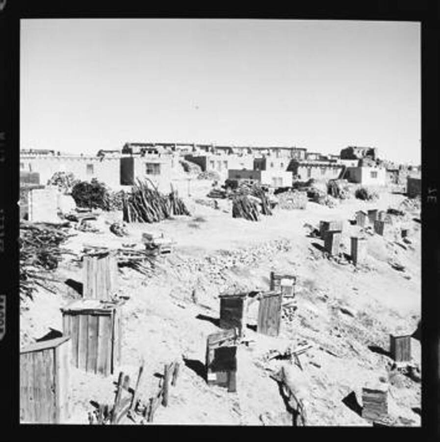 View of Acoma Village in New Mexico.