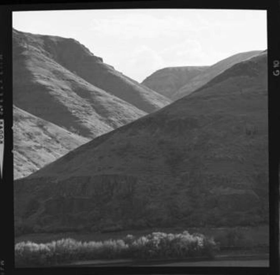 View of a river valley near Weston, Oregon