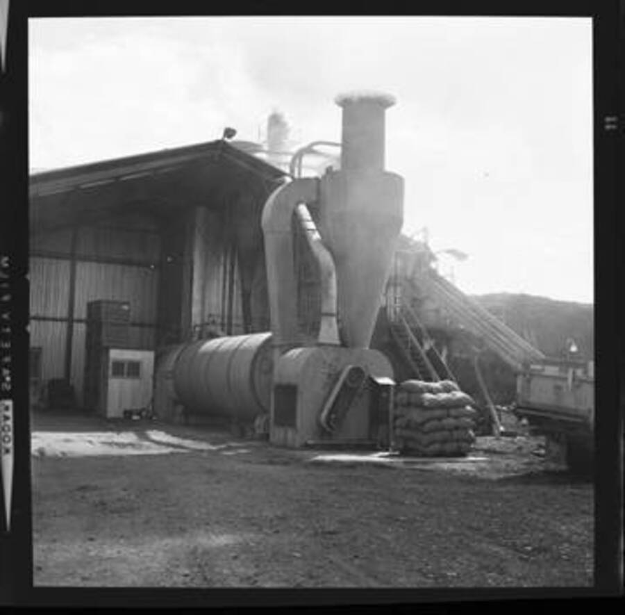 View of pelletizing  set-up for pea vine at the Lamb Weston Corporation, in Weston, Oregon