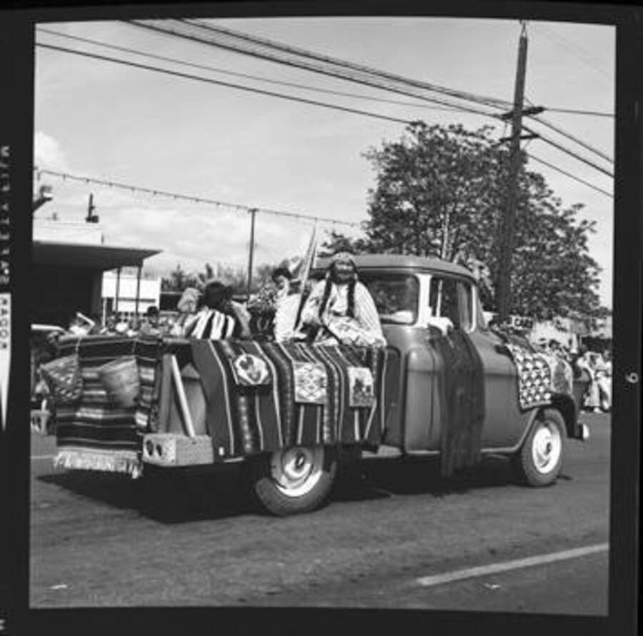 View of the Lewiston Centennial parade in 1961.