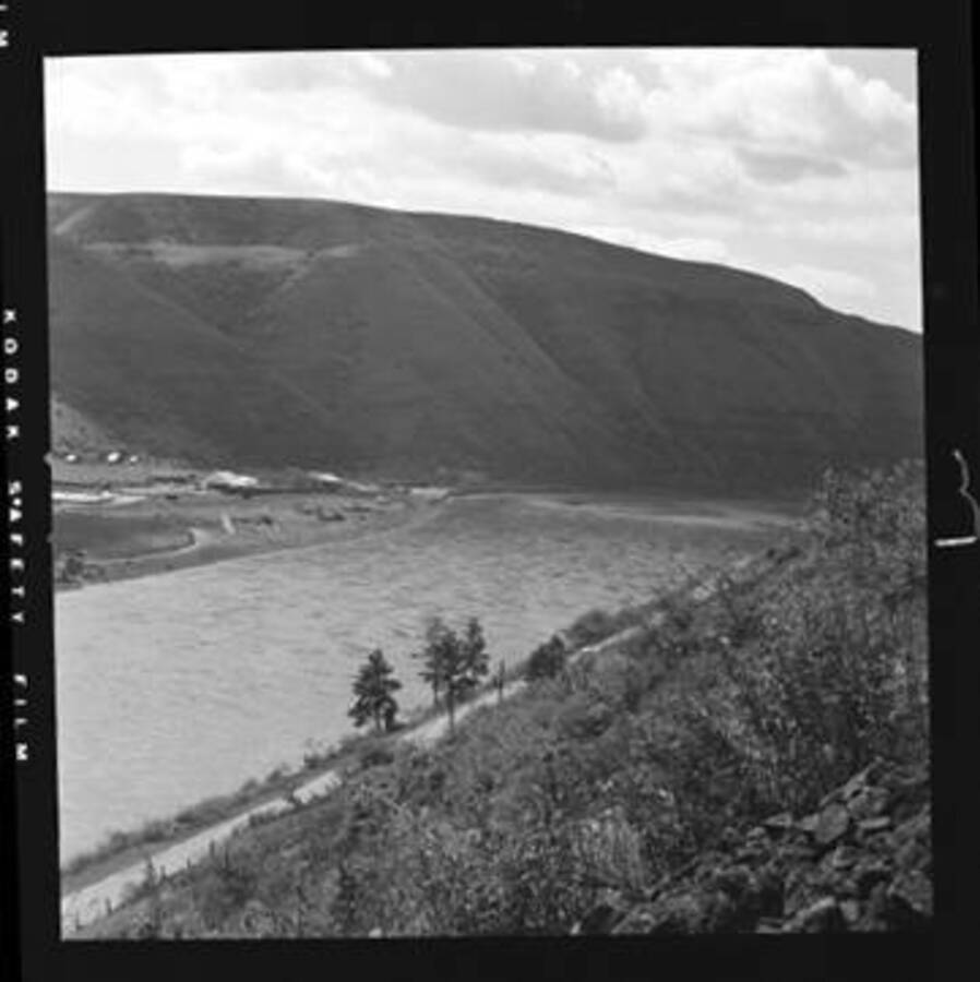 Looking down the Clearwater River from Spalding, Idaho