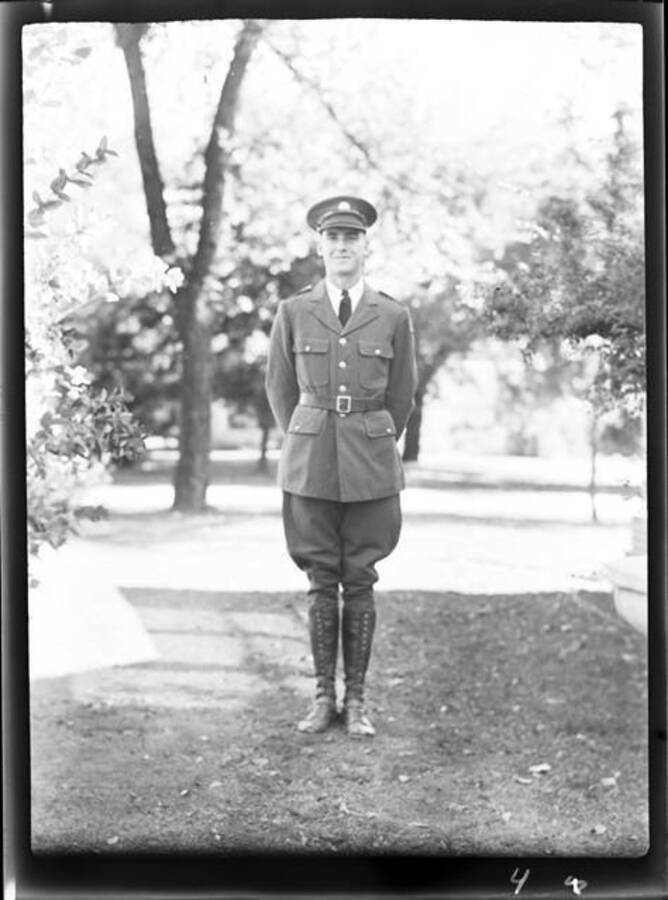 A portrait of Jack Ward in military uniform