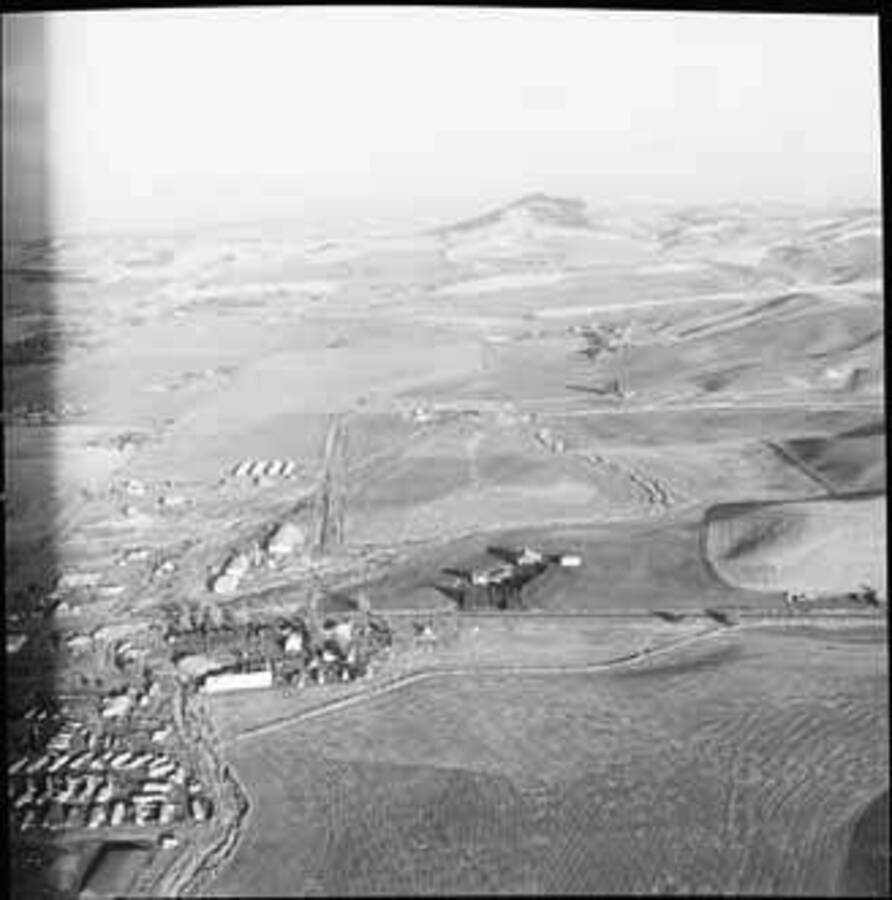 Aerial photograph of unidentified town.