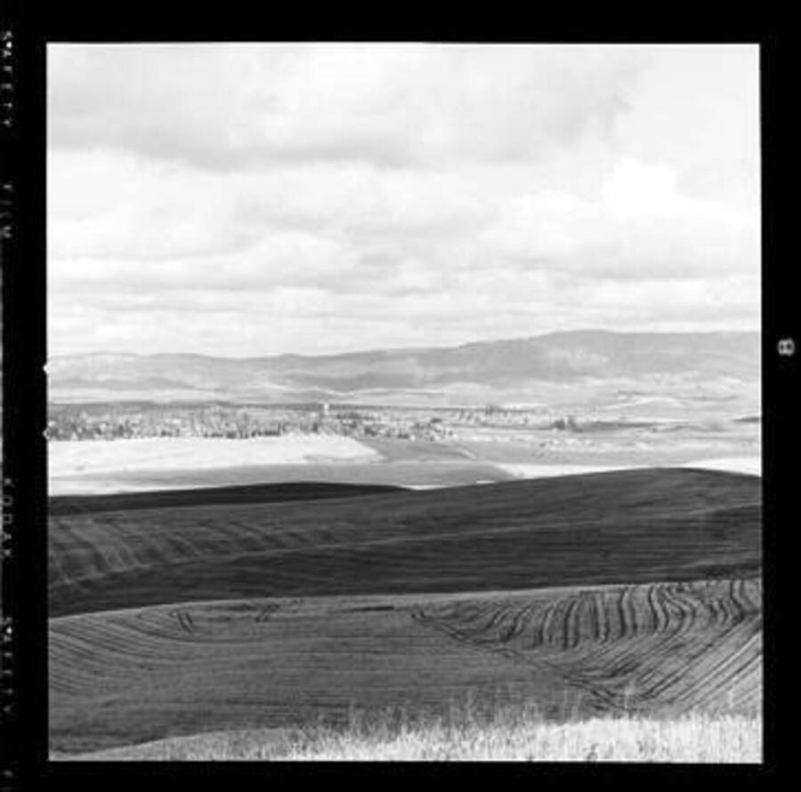 Scenic view of Moscow, Idaho from Moscow Mountain.
