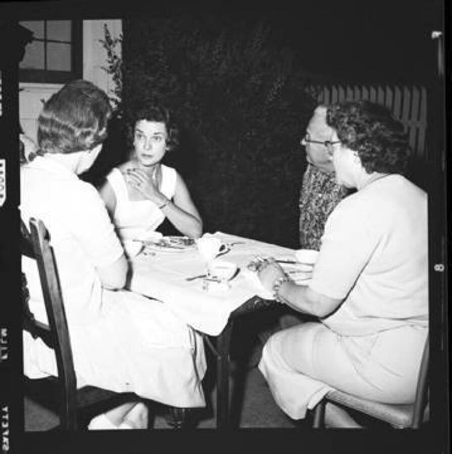 Unidentified people at a Poker Club party (Views of Helen and Henry Zimet, Marguerite Laughlin, Madeline Espe, Harold and Helene Lough, Mickey Andrews, and Kyle Laughlin)