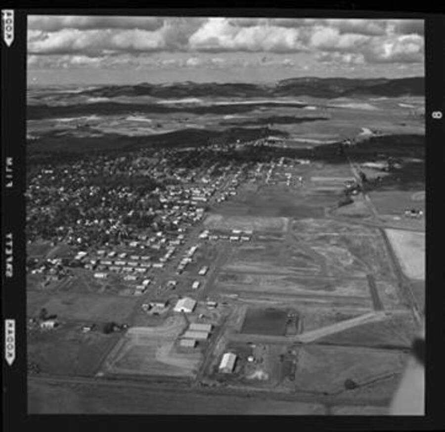 Aerial view looking southwest over Fountain's Airstrip