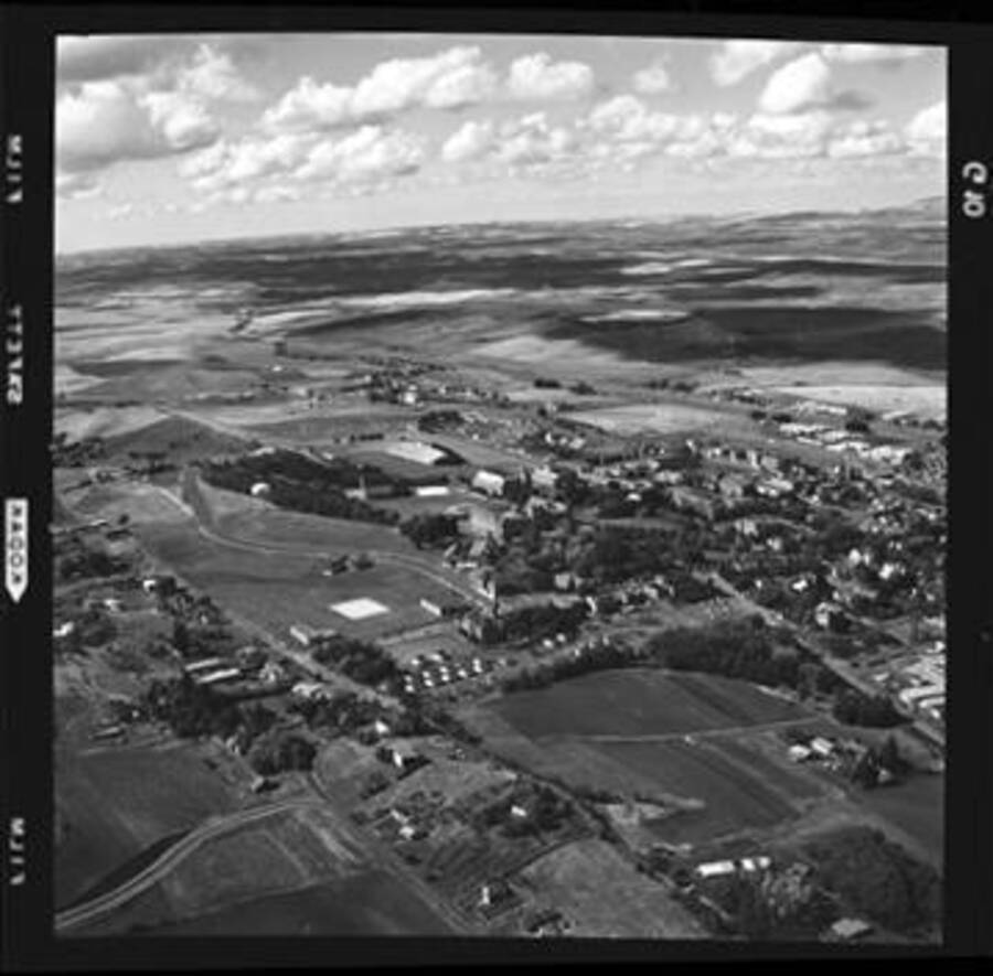 Aerial view of Moscow, Idaho.