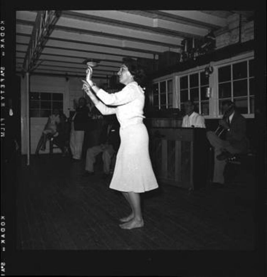 Unidentified person at a dance held at Lake Coeur D'Alene.