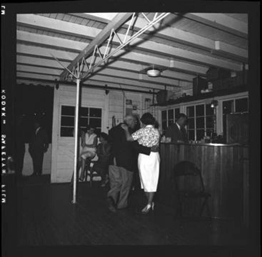 Unidentified persons dancing at a dance held at Lake Coeur D'Alene.