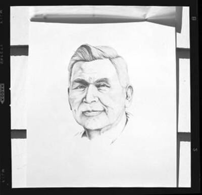 Copy prints of drawings by Steve Allured of Harry Wheeler  Drawing by Robert Hatch of Idaho for book plate.