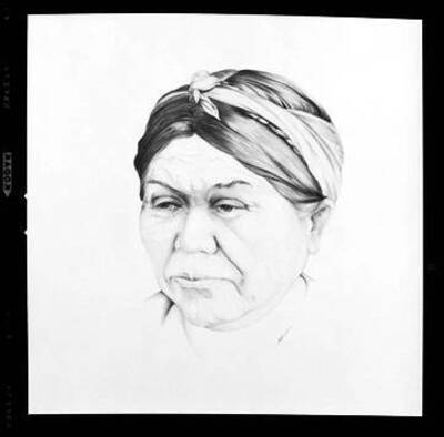 Copy prints of drawings by Steve Allured of Mrs. Harry Wheeler. Drawing by Robert Hatch of Idaho for book plate