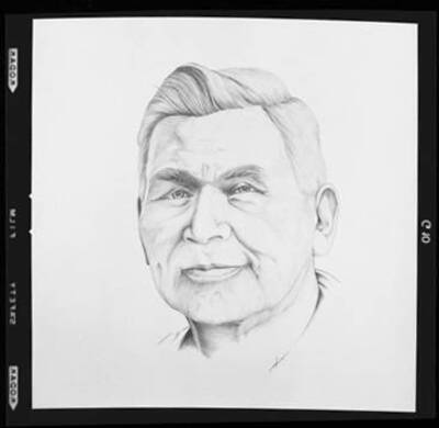 Copy prints of drawings by Steve Allured of Mrs. Harry Wheeler. Drawing by Robert Hatch of Idaho for book plate