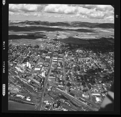 Aerial view of Moscow, Idaho.