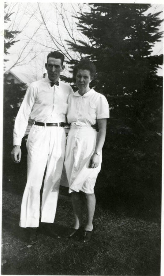 Lyle and Fay Packard at the Grange or American Legion in Moscow, Idaho.