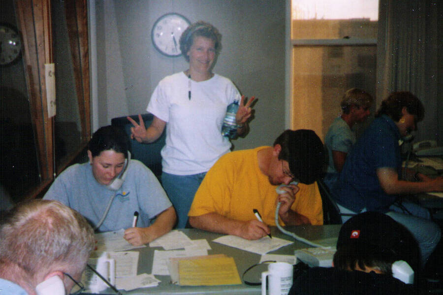 NPR Fundraiser in Pullman, WA, in October 2003. Pictured Left to right: Chaucey Wittenger, Joan Jones, Ivan Peterson
