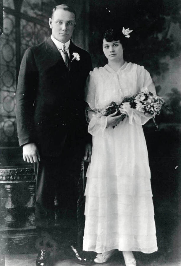 Ed and Ida Bysegger Soncarty's wedding . He was 31, she was seventeen.