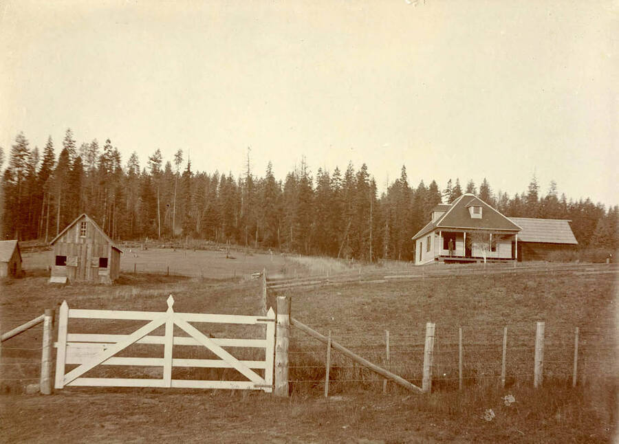 Ed Soncarty home, about 8 miles north of Potlatch along Hwy 95. Ed purchased the home for $9.45, the amount of the delinquent tax bill of the former owner.