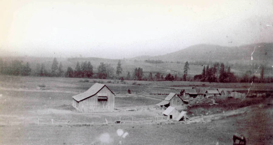 View of John Nirk's place, which is located north of Potlatch, Idaho.