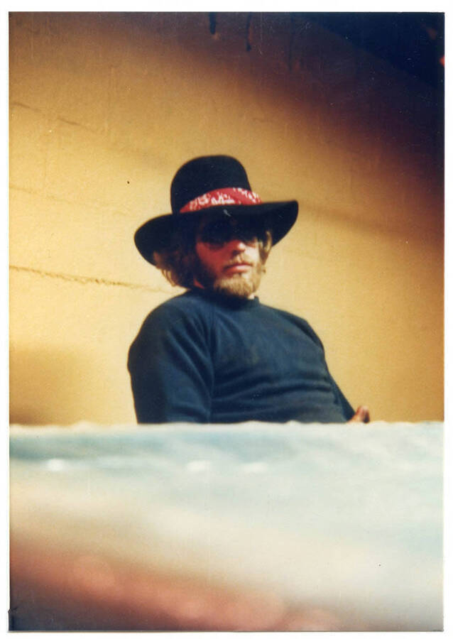 Tim Fleener dressed for Willie Nelson's performance at the ASUI Kibbie Dome in 1977.