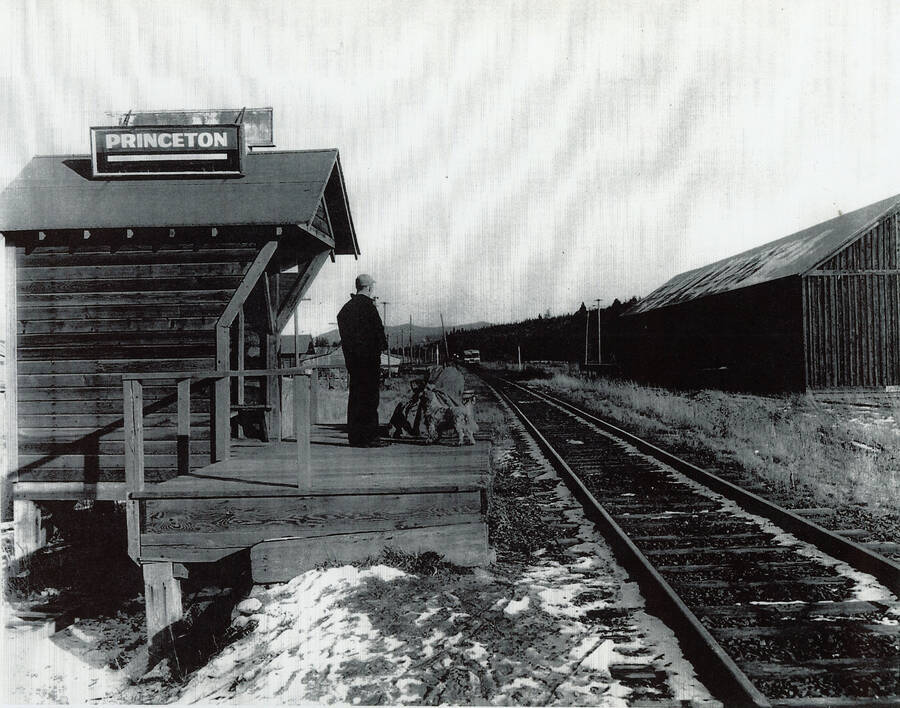 Side view of Train Depot in Princeton, ID with Alec Bull