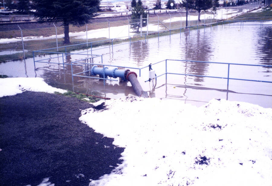 50 year flood February 7, 1996, near Old Plant Cl2 Contact Chamber