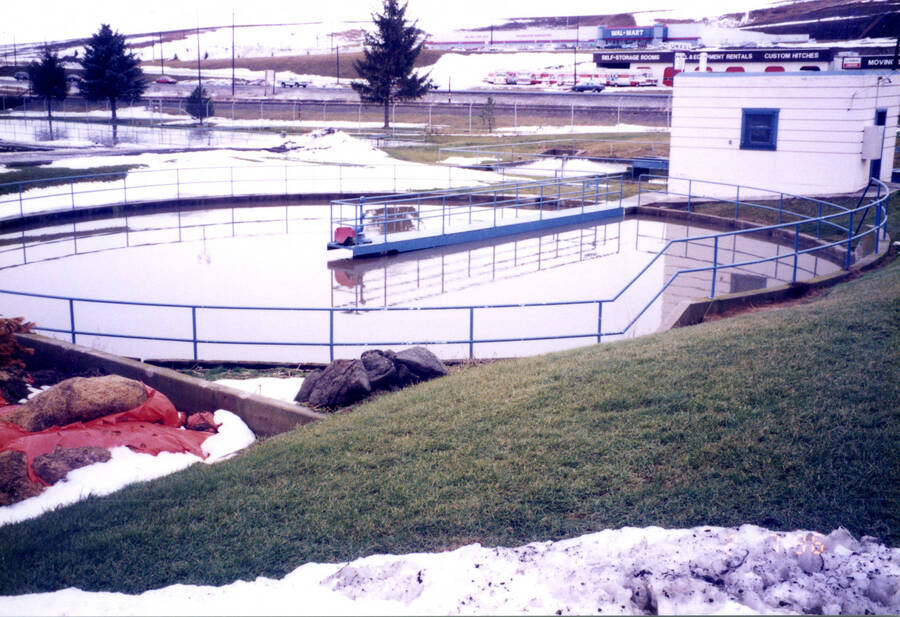 50 year flood February 7, 1996, from the Secondary Clarifier