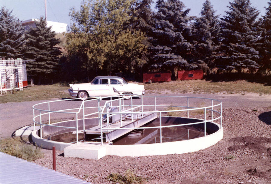 Gravity Thickener (pre 1979) before the truck shed was built