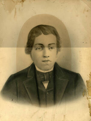 This portrait was used to back the wedding certificate. The subject is unidentified to date.