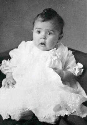 A formal portrait of Cleora Anna Nirk as an infant.
