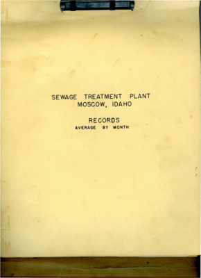 Sewage treatment plant records, average by month 1942-1950, part I