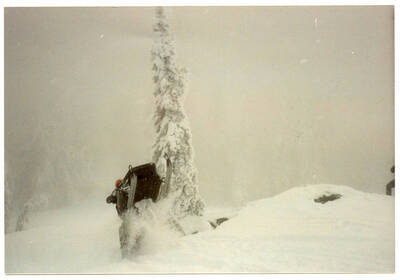 Tim Fleener snowmobiling in Idaho.