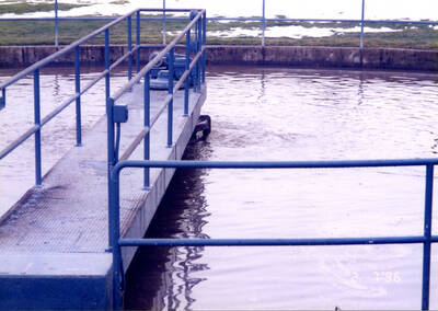 50 year flood February 7, 1996, from the Gravity Thickener