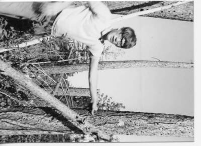 Craig Loyal Fleener exploring area during Selway trip.