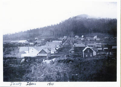 View of downtown Deary, ID