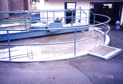 50 year flood February 7, 1996, near Gravity Thickener