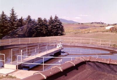 Primary Clarifier from shop roof (pre 1969)