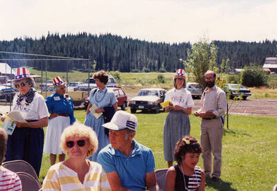 Bovill residents attend Bovill's Statehood Day celebration.
